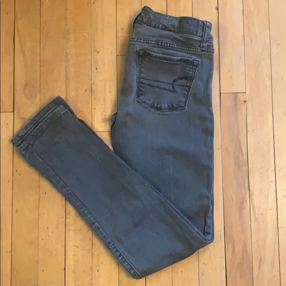 Grey Light Wash Skinny Jeans